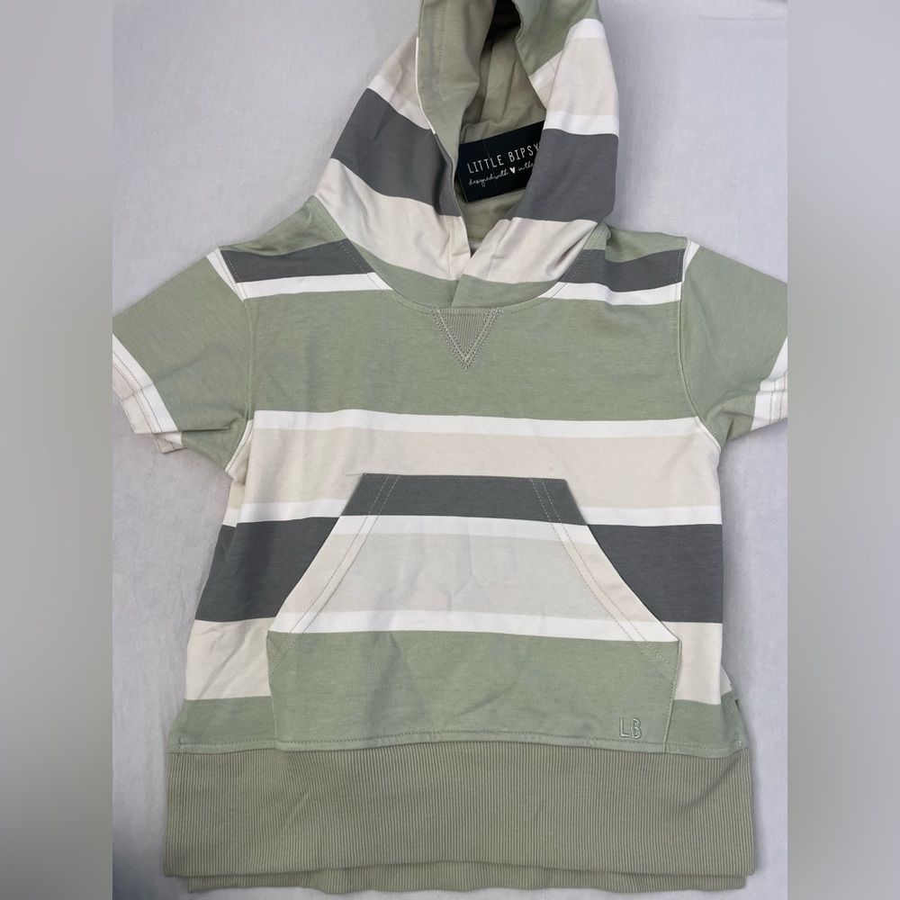 Little Bipsy Short Sleeve Boys Baja Hoodie New with Tag!